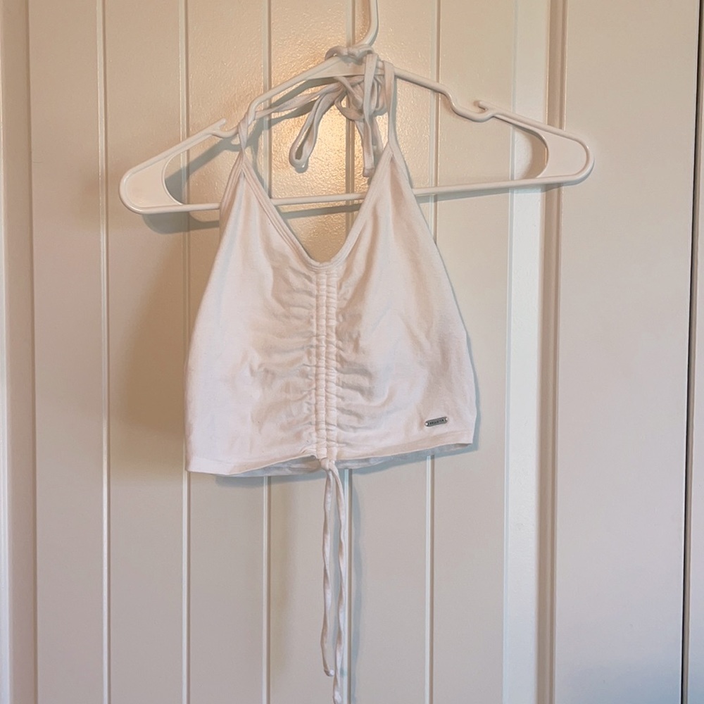 Hollister scrunch crop top